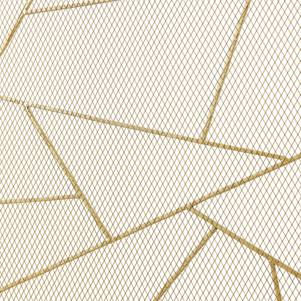 Smallbee Triple-Fold Iron Fireplace Screen Gold Frame – 132x1x80cm