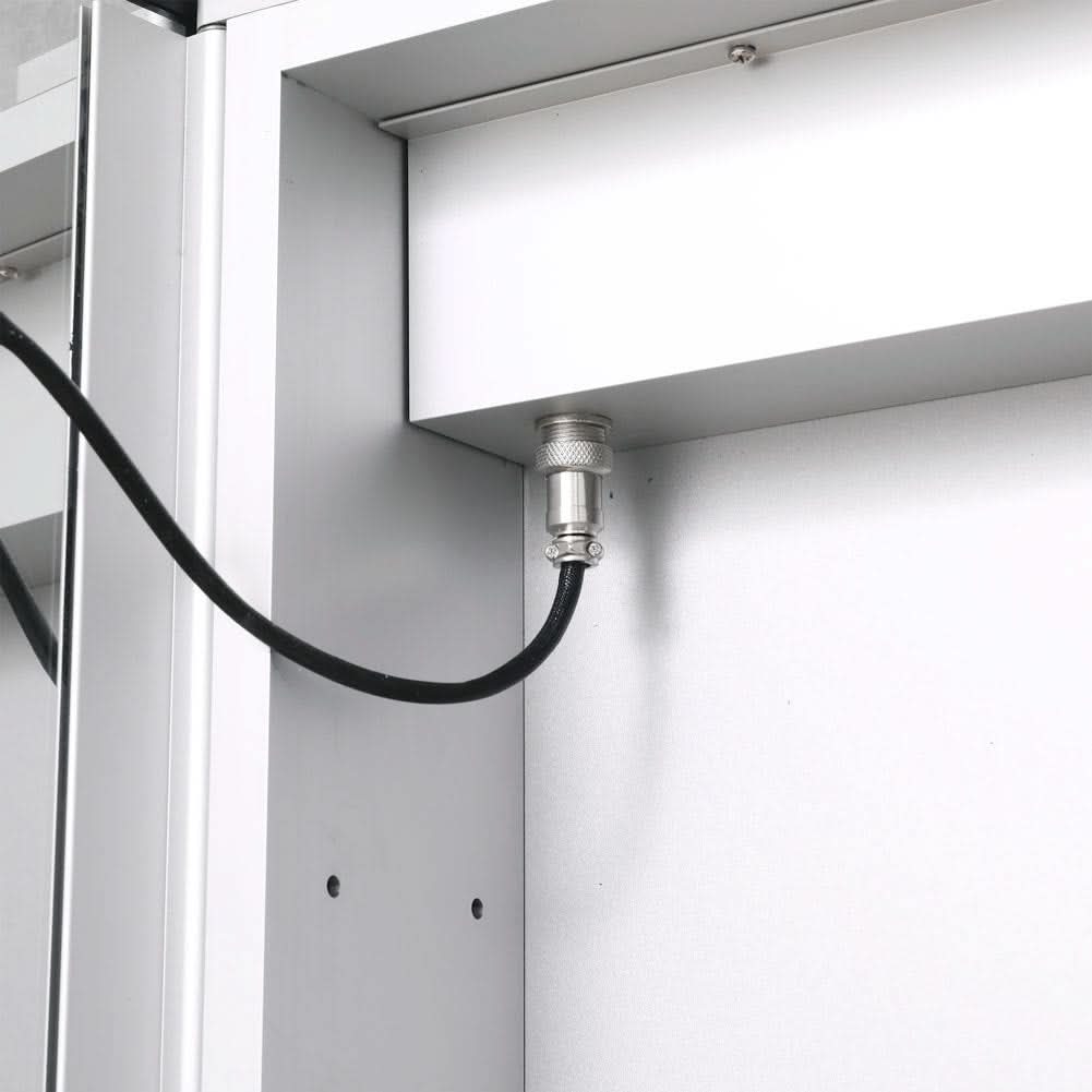 70cm Height LED Light Mirror Cabinet Single Door with Demister Film IP44 Frame