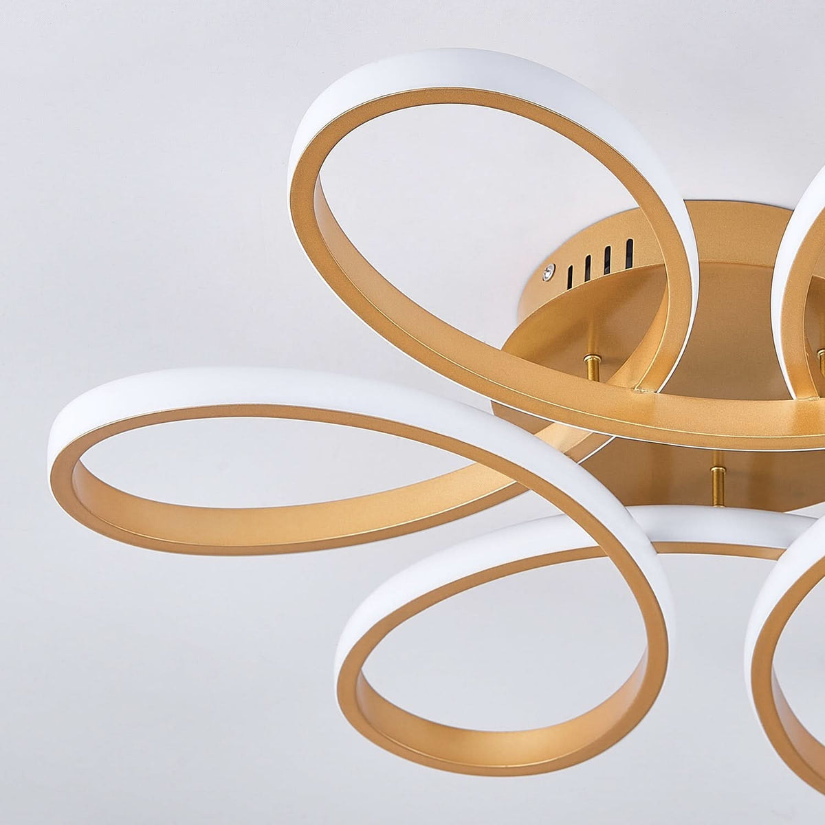 Golden Frame Modern Cool White LED Chandelier Ceiling Light
