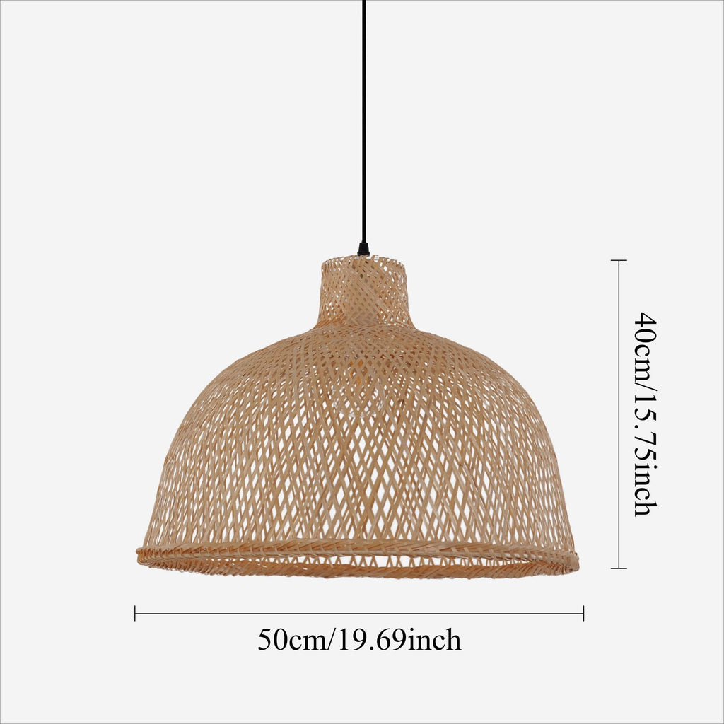Lightsin Cella-Bamboo Dome Pendant Light – Handwoven Ceiling Lighting for Living Room & Kitchen