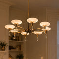 Lightsin Modern Gold LED Chandelier with Glass Shades