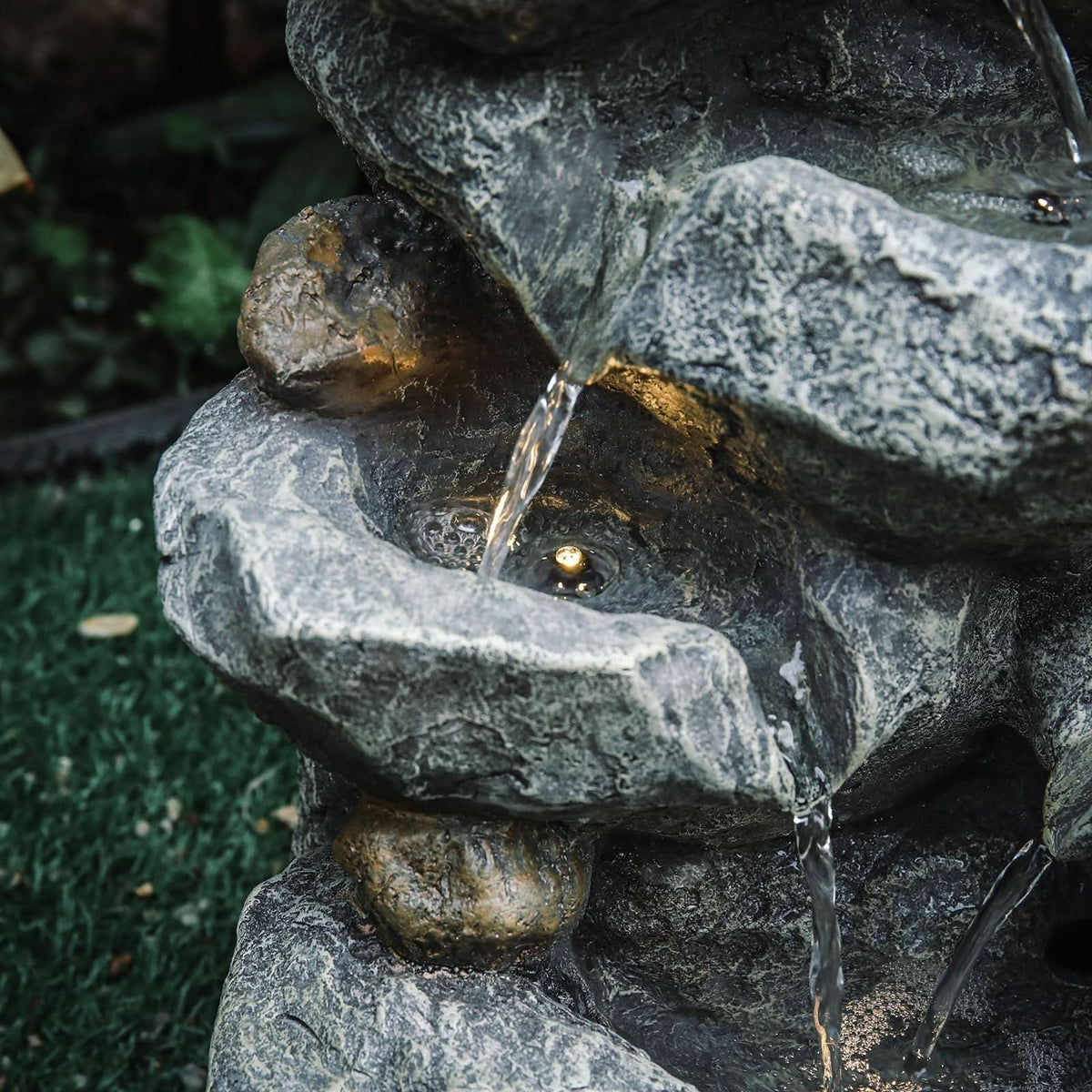 49CM Height Garden Cascading Waterfall Tiered Water Fountain Pump
