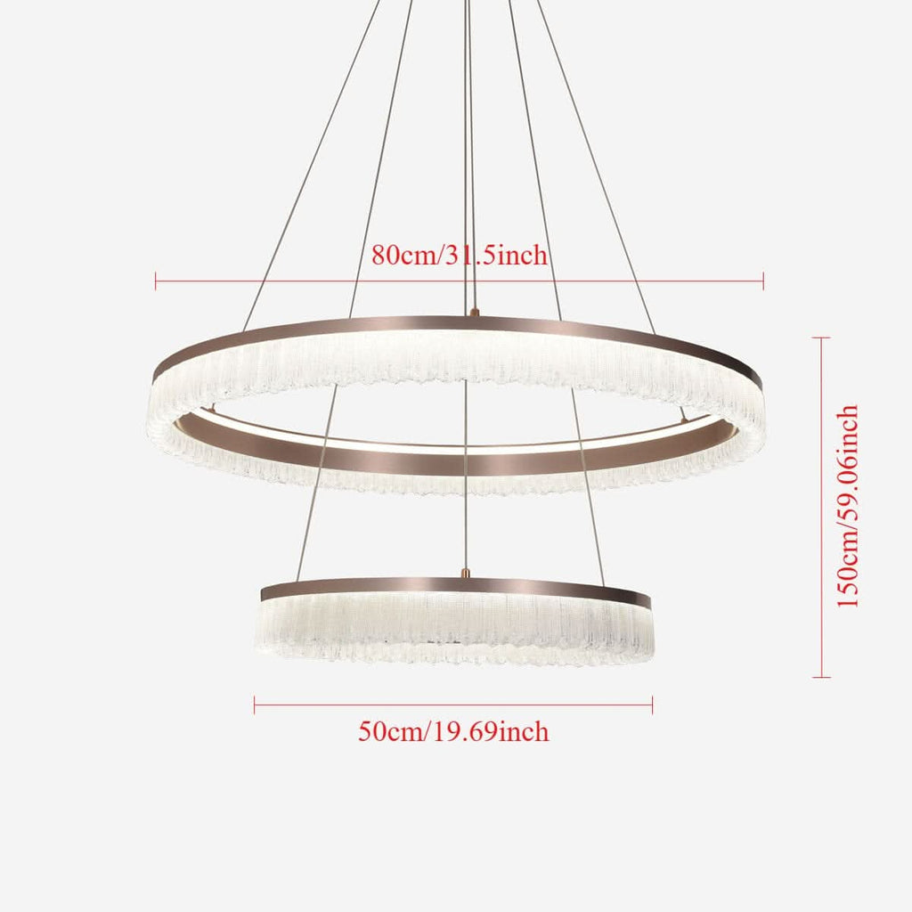 Lightsin Red Aluminum Stepless Dimming Circular Pendant Light for Modern Interiors