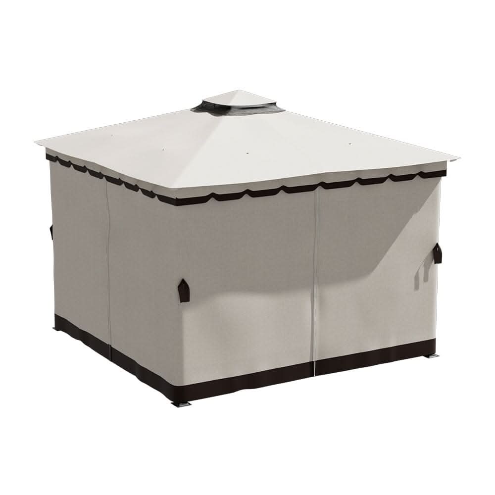 3*3m/4*4m Garden Party Beige Tent with Ground Pegs