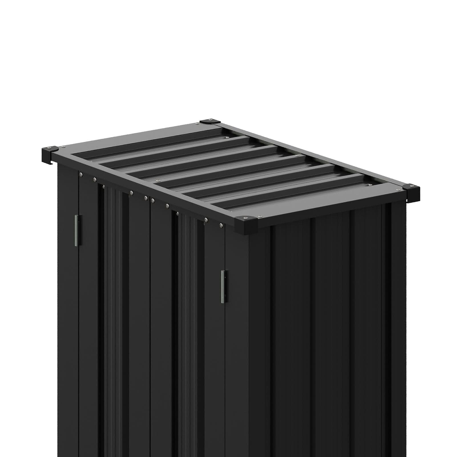 1.5*2.5ft Flat Roof Charcoal Black Tool Cabinet