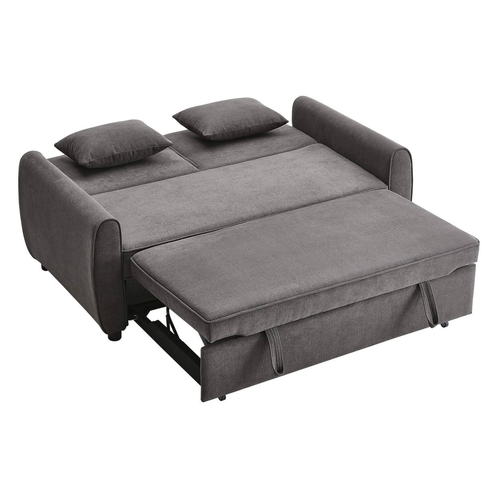 5ft Convertible Sofa Bed Grey Lounger