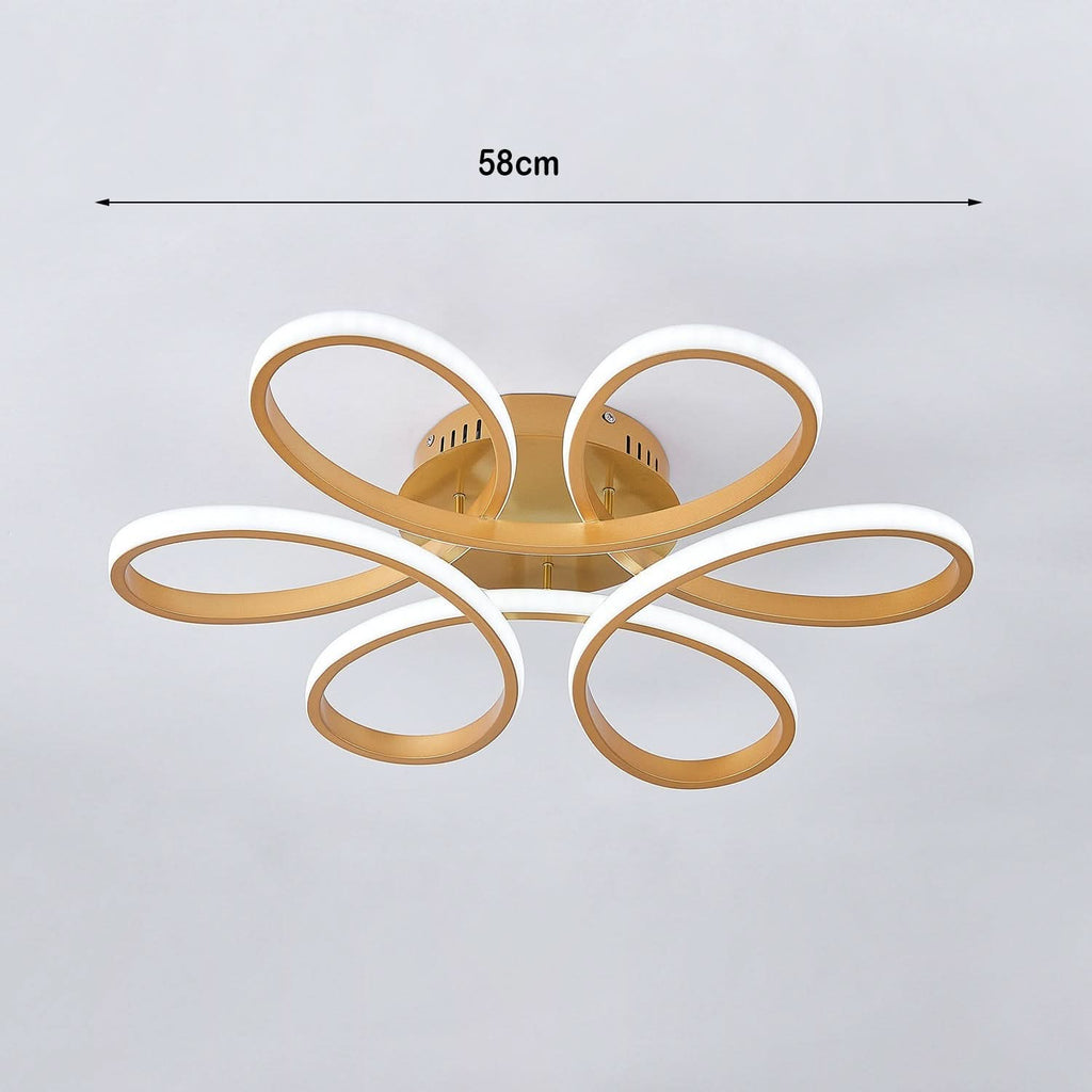 Golden Frame Modern Cool White LED Chandelier Ceiling Light