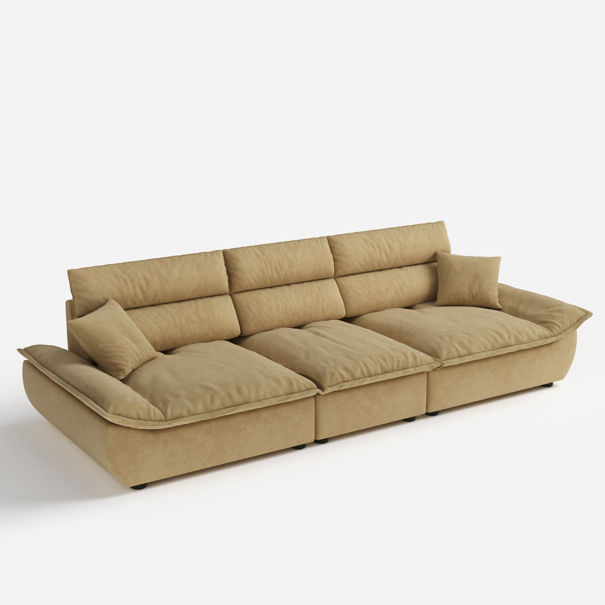 Cottonfy Adjustable Backrest Sailboat  Corduroy Sofa Green