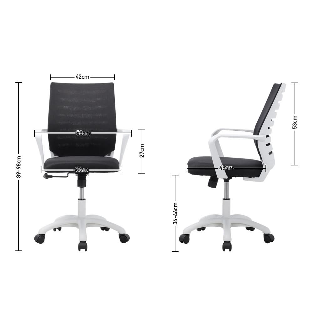 Mesh Adjustment Lumbar Support Back Ergonomic Swivel Office Chair with Wheels
