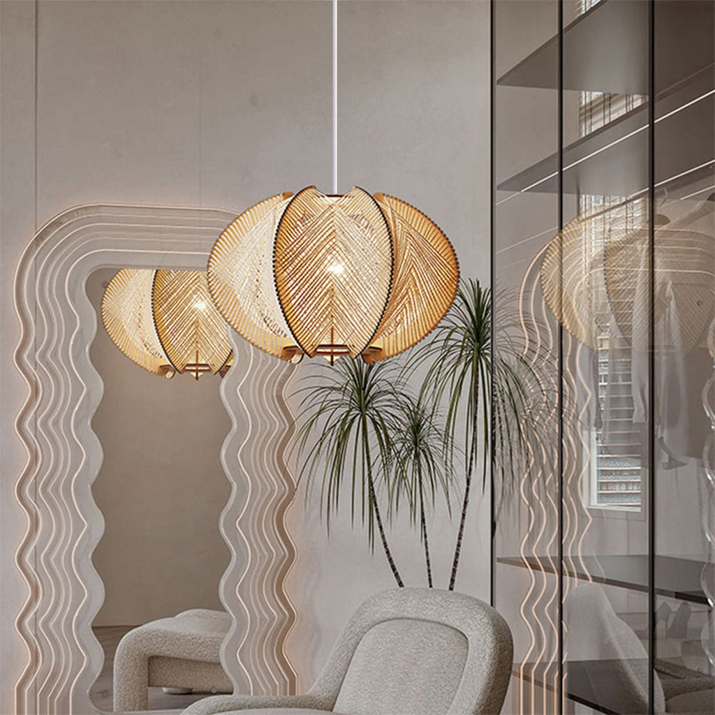 Lightsin Handmade LED Wooden Pendant Light 40/60 Dia