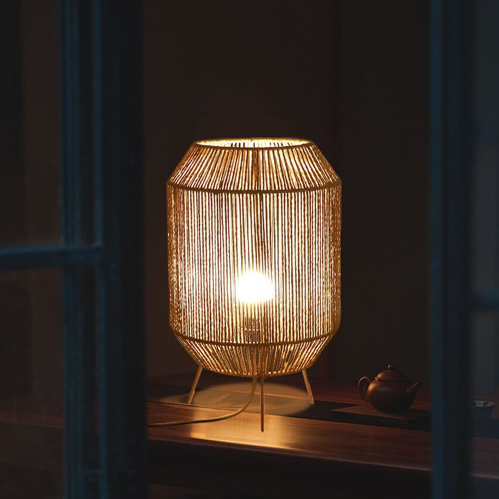 Lightsin Handcrafted Paper Rope Table Lamp Perfect for Living Rooms