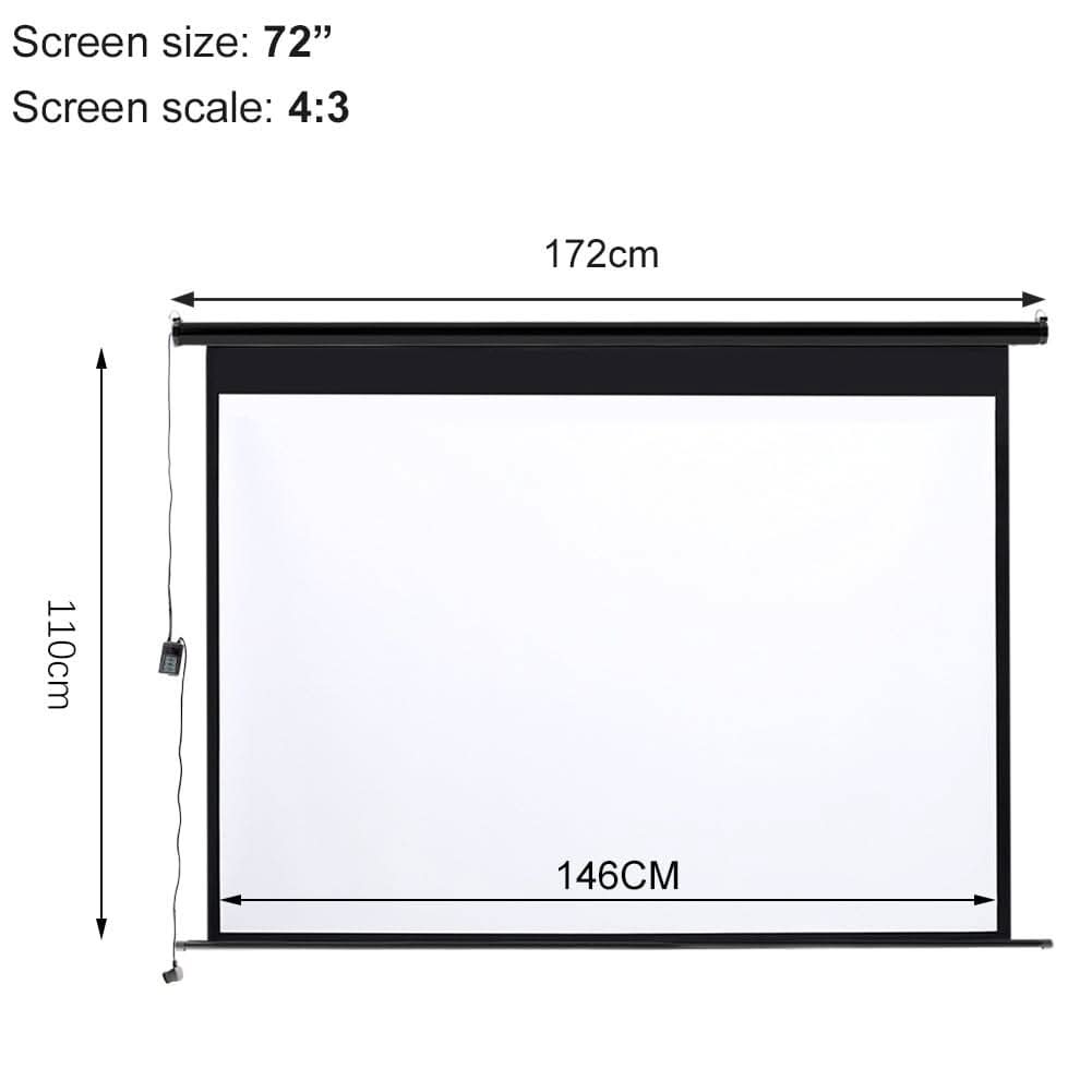 S/M/L Electric Projector Screen with Remote control