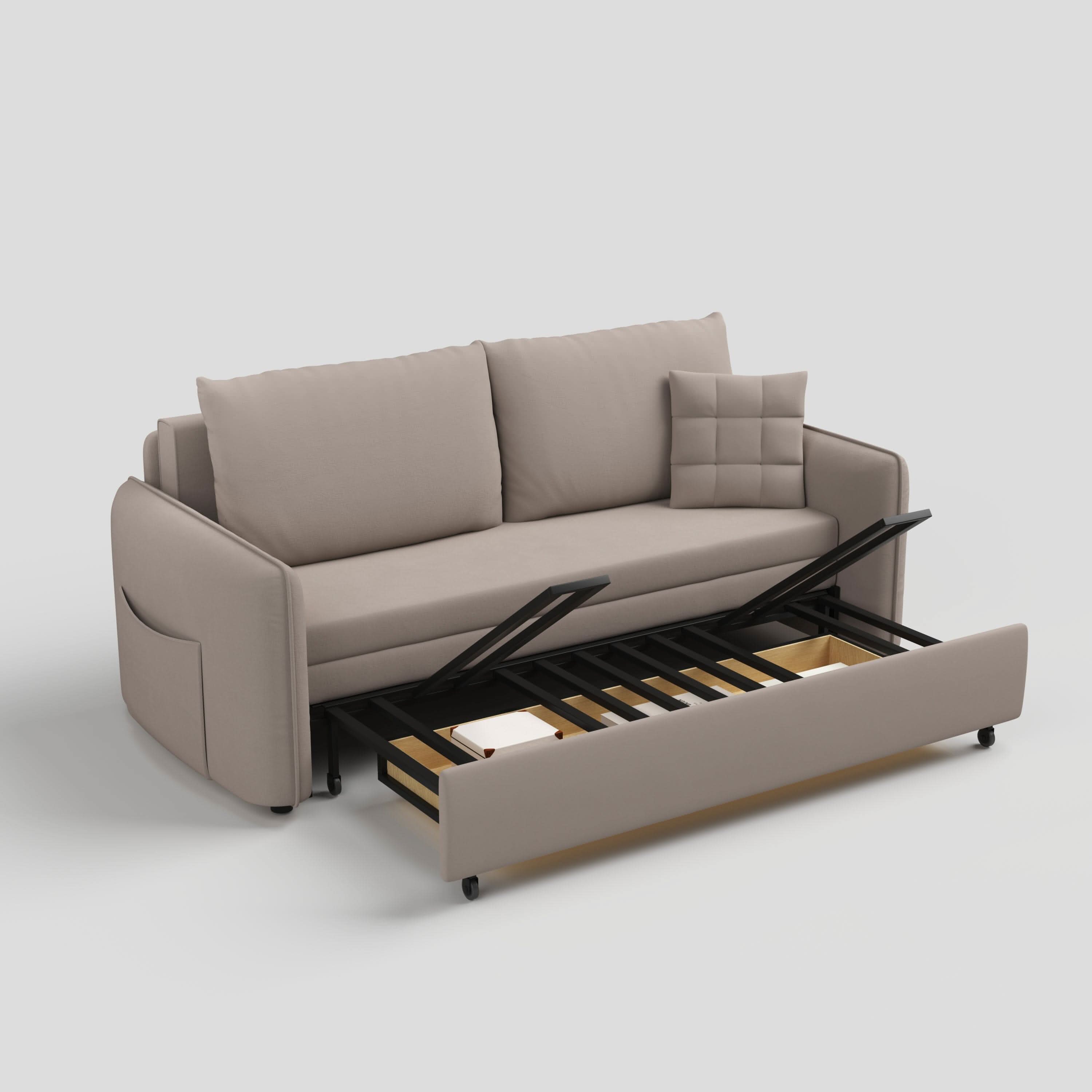 Cottonfy Upgrade Adjustable Multifunctional 3 Seater Sofa Bed with Storage Space