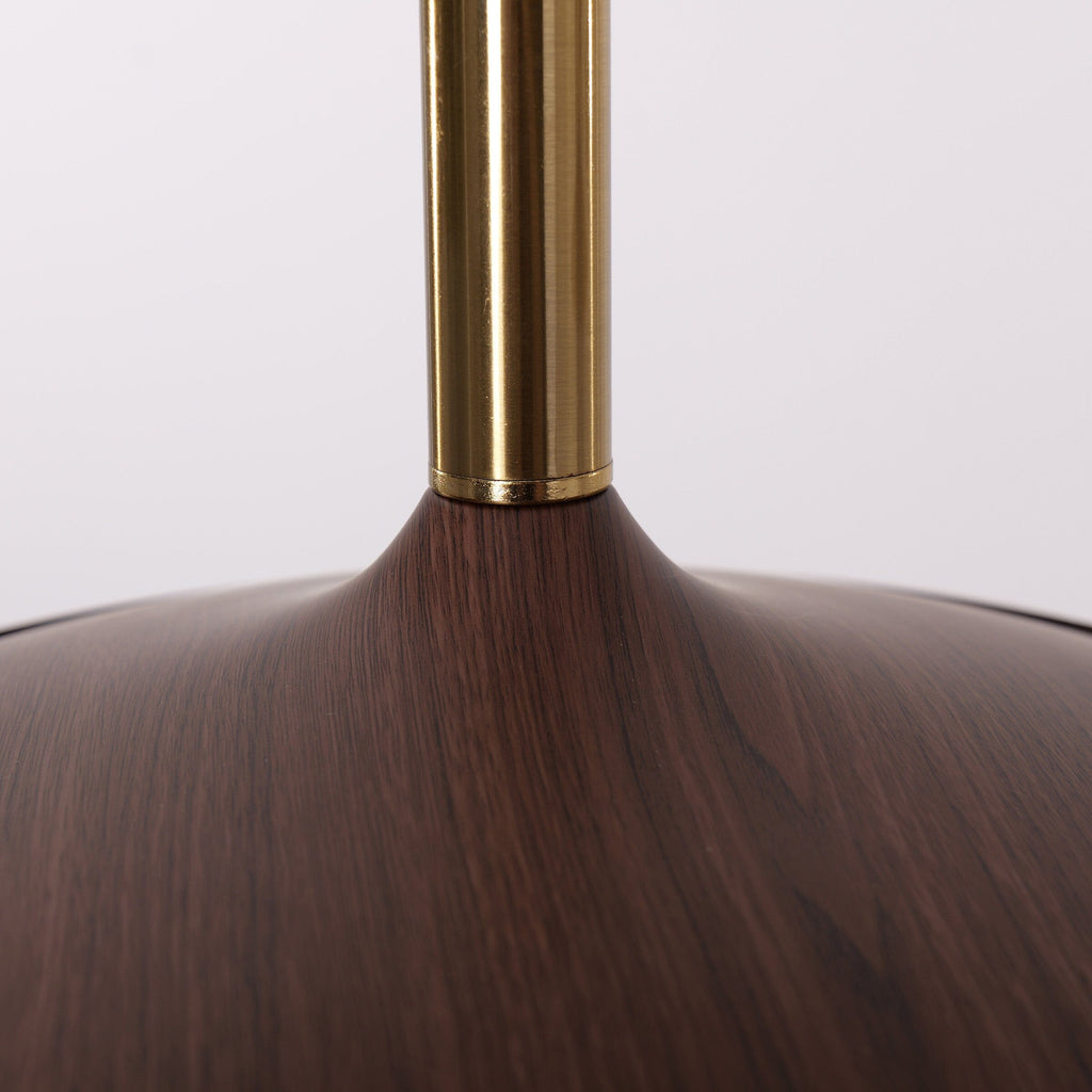 Walnut Double Pendant Light | Linear E27 Ceiling Lamp