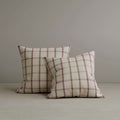 ‍Cottonfy Square Exclusive Design Cushion in Red Checkered Cotton Linen, 45*45CM (100% off)
