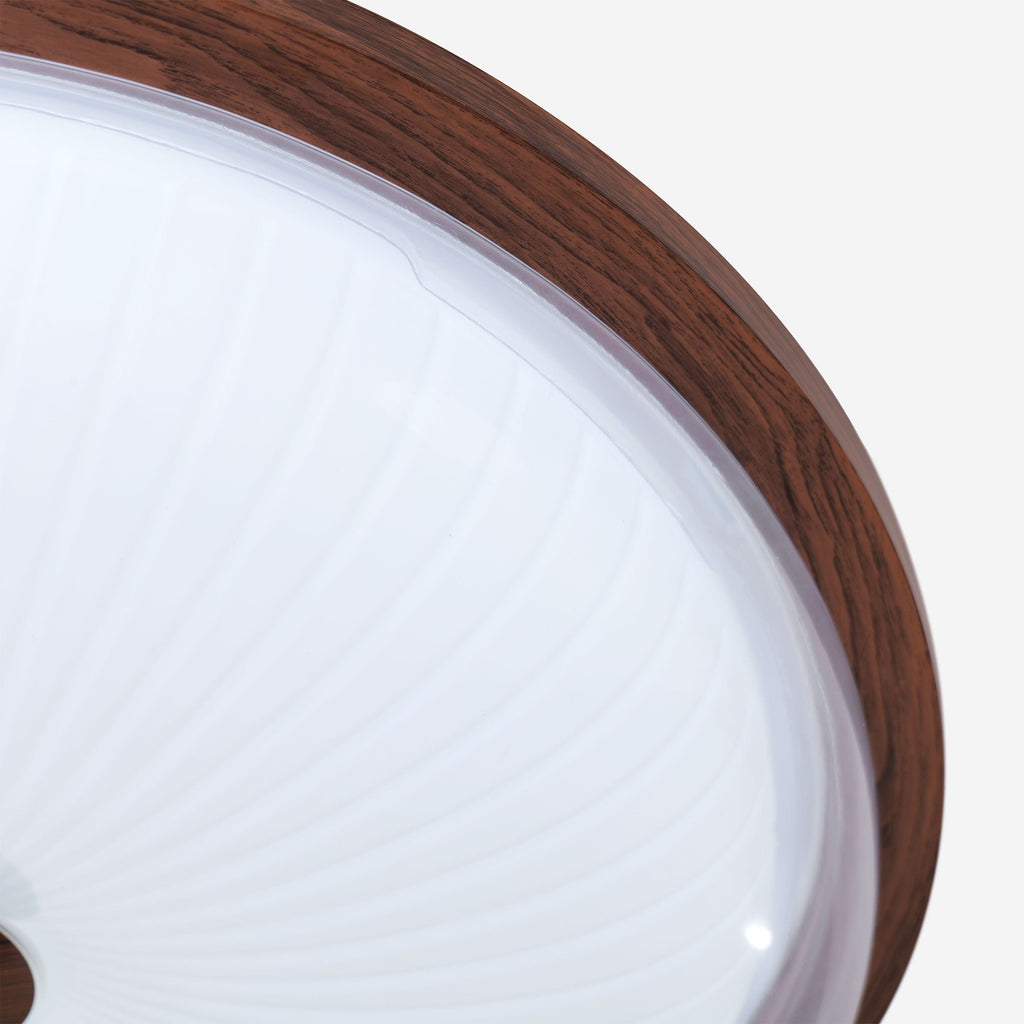 Walnut Acrylic Shade Ceiling Light | Colour-Changing Flush Mount
