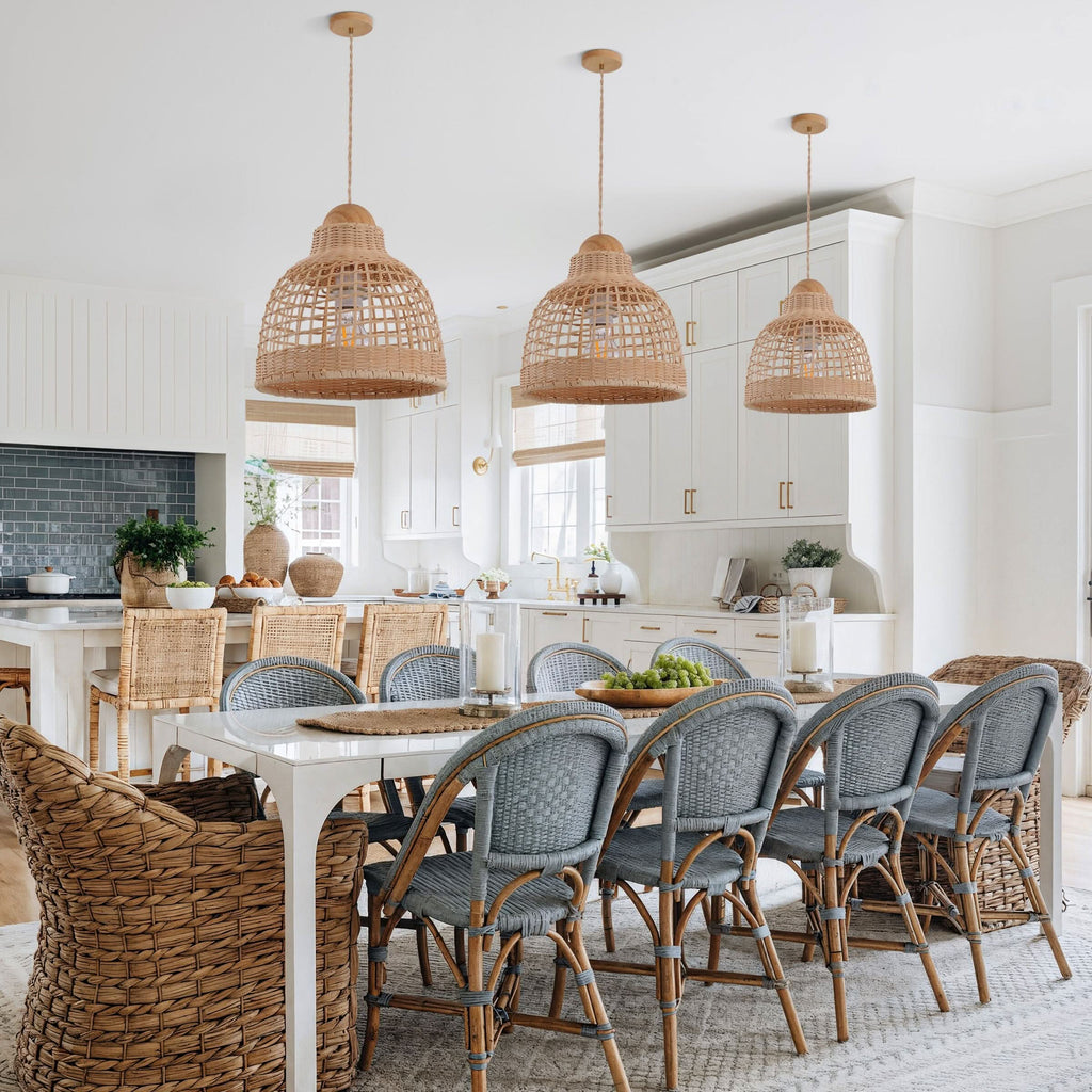 Lightsin Cella-Elegant Vintage Woven Rattan Minimalist Pendant Light