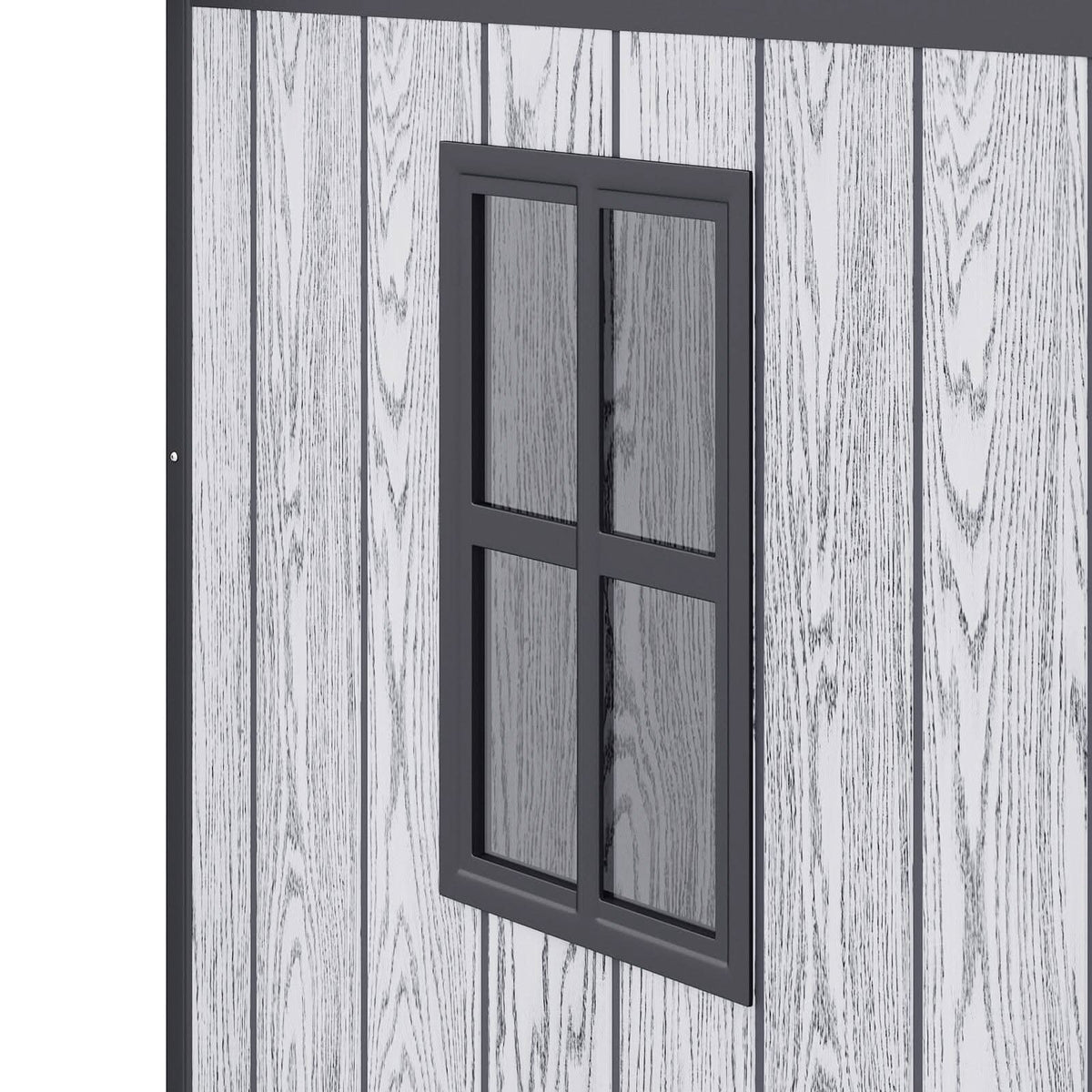 6x4ft / 8x4ft Plastic Outdoor Garden Storage Shed  with Light Grey