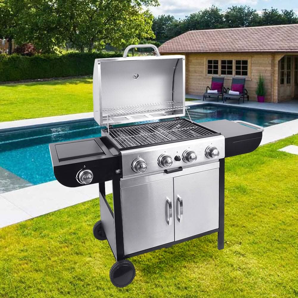 3/4/5-Burner Outdoor Gas Burner with Side Burner Gas Gill