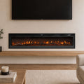 40/50/60/70/80 Inch Electric Fireplace 12 Colour LED Flame Effect Heater with Remote Control