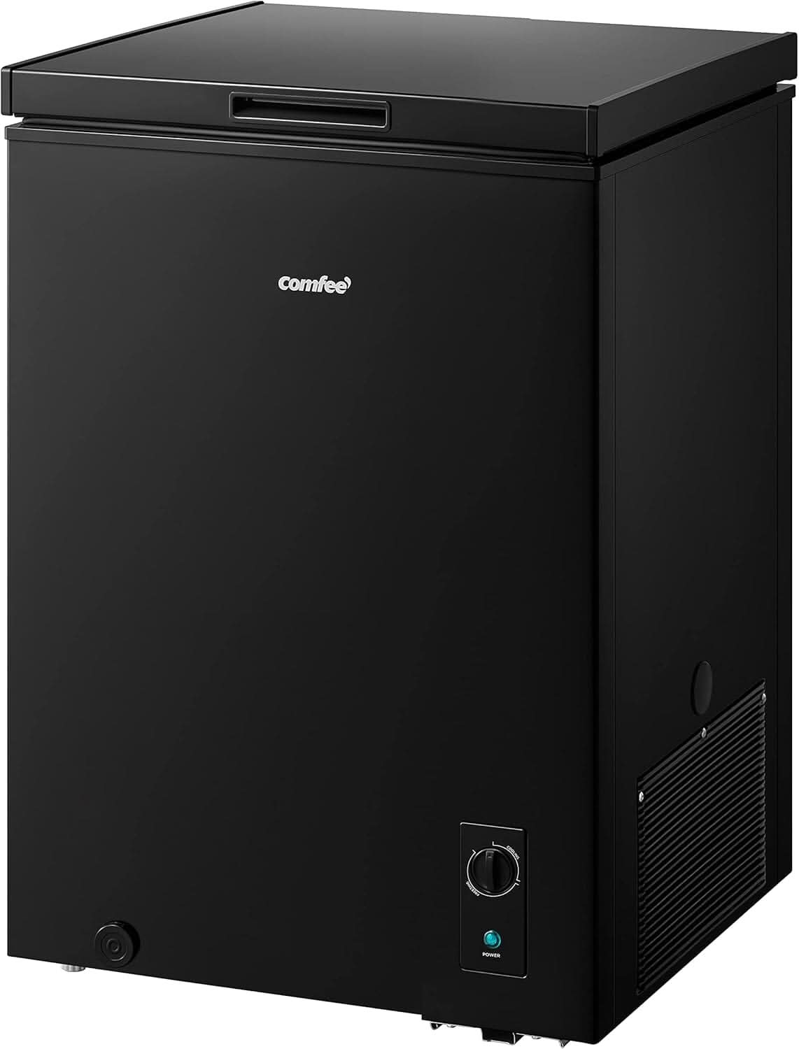 COMFEE White/Black 99L Freestanding Chest Freezer with Digital Temperature Control