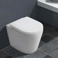 35cm W White Bathroom Wall Mounted Elongated Toilet