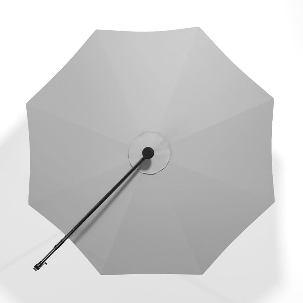 3M Cantilever Garden Parasols Light Grey Iron Banana Umbrella with LED Lights