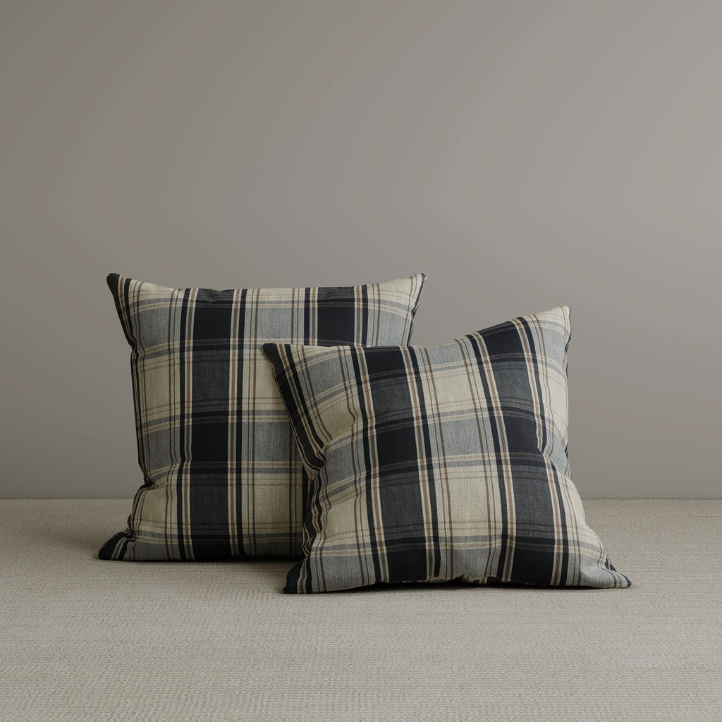 ‍Square Exclusive Design Cushion in Midnight Black Plaid Cotton Linen, 45*45CM (100% off)