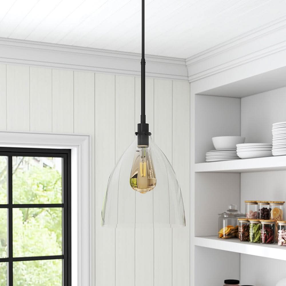 Modern Style Glass Single Light Pendant Light
