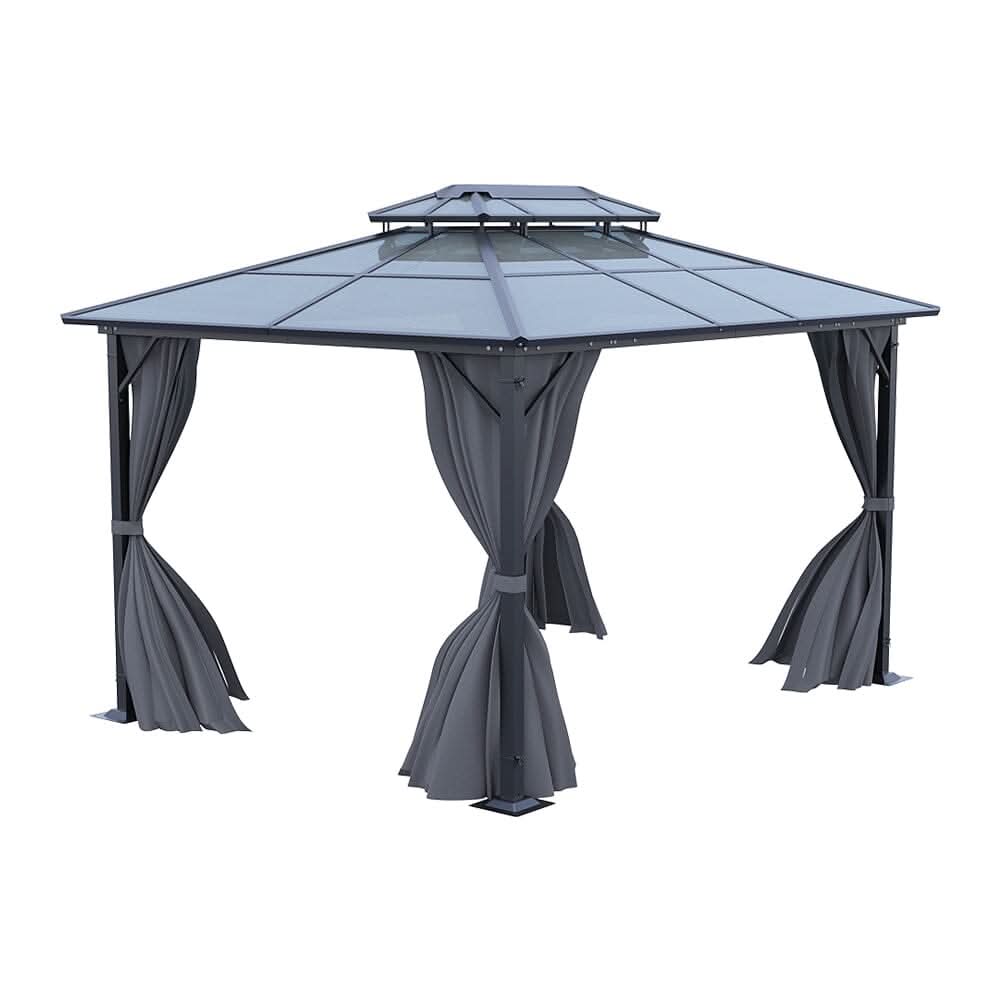 3*3.6*2.7m Iron and Aluminium Double Foof Sun Canopy
