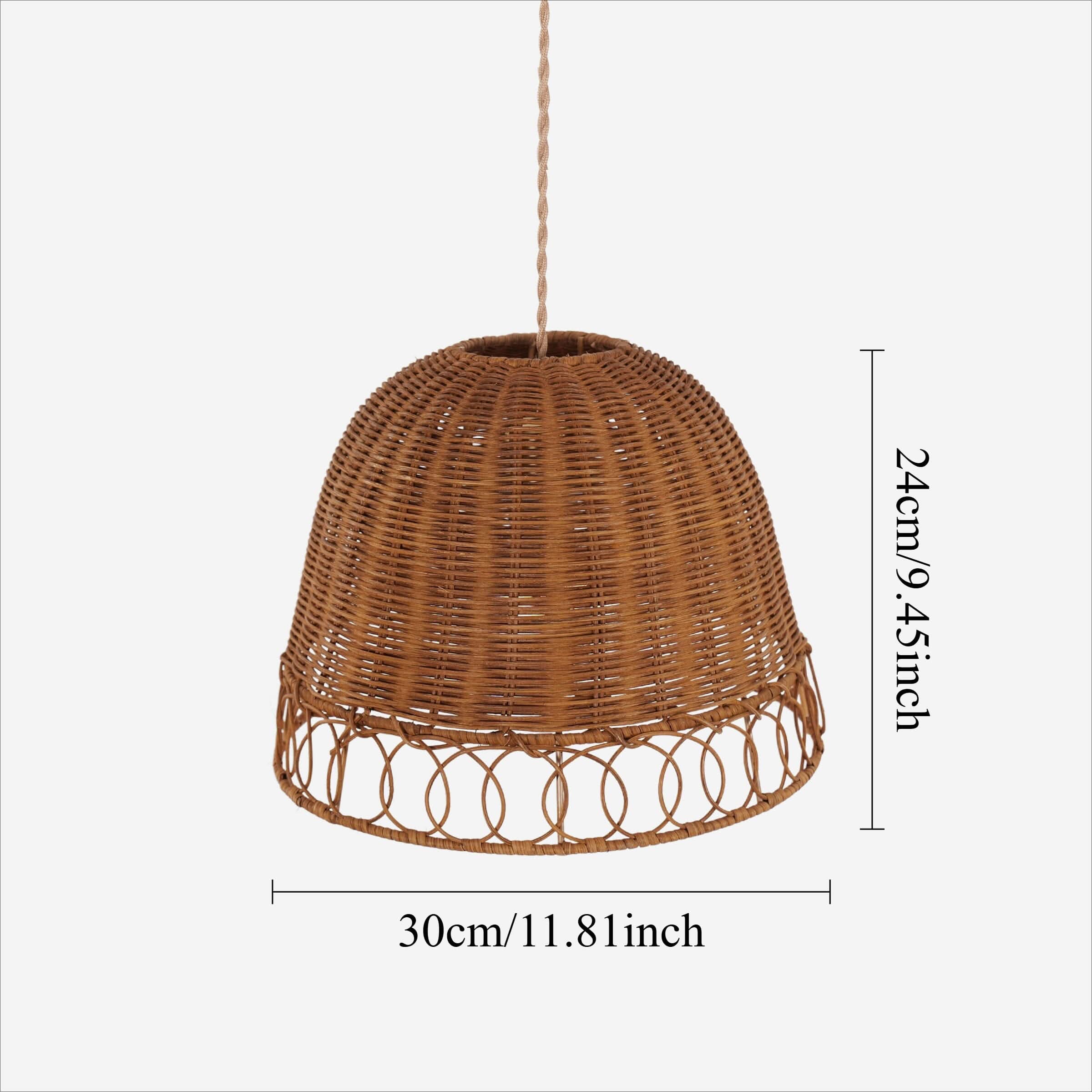 Lightsin Handwoven Rattan Pendant Light – Eco-Friendly, Warm Lighting for Cozy Living Rooms & Dining Spaces