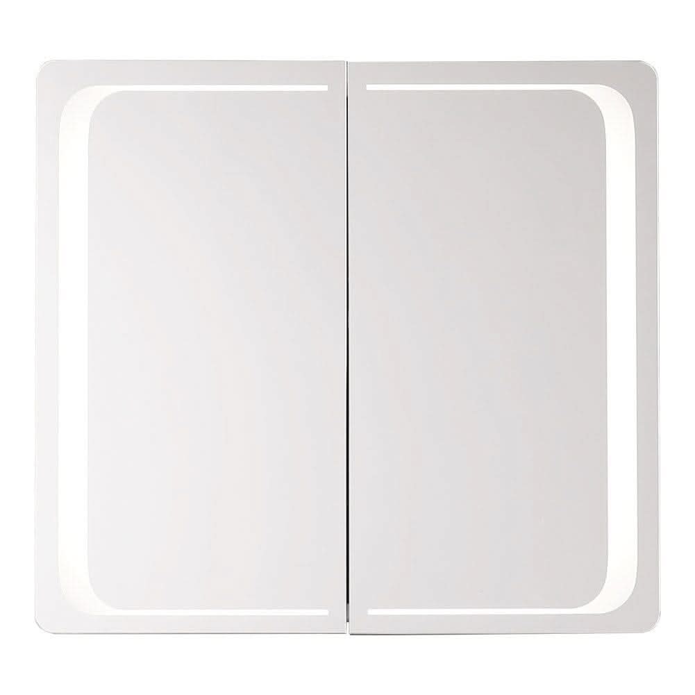 60cm H Double Door Anti-Fog Mirror Cabinet with Bluetooth and LED Light