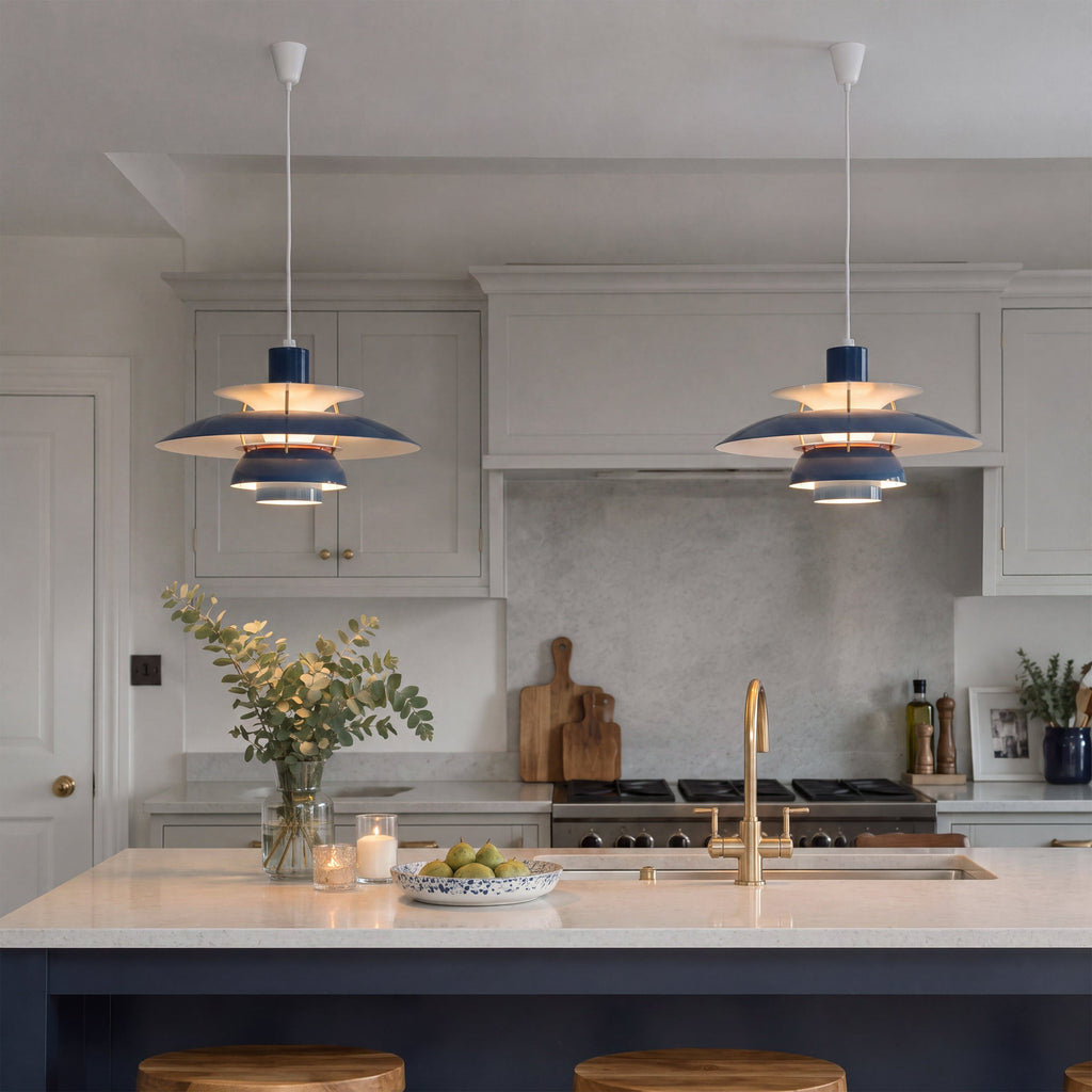 Blue Modern Minimalist Pendant Light