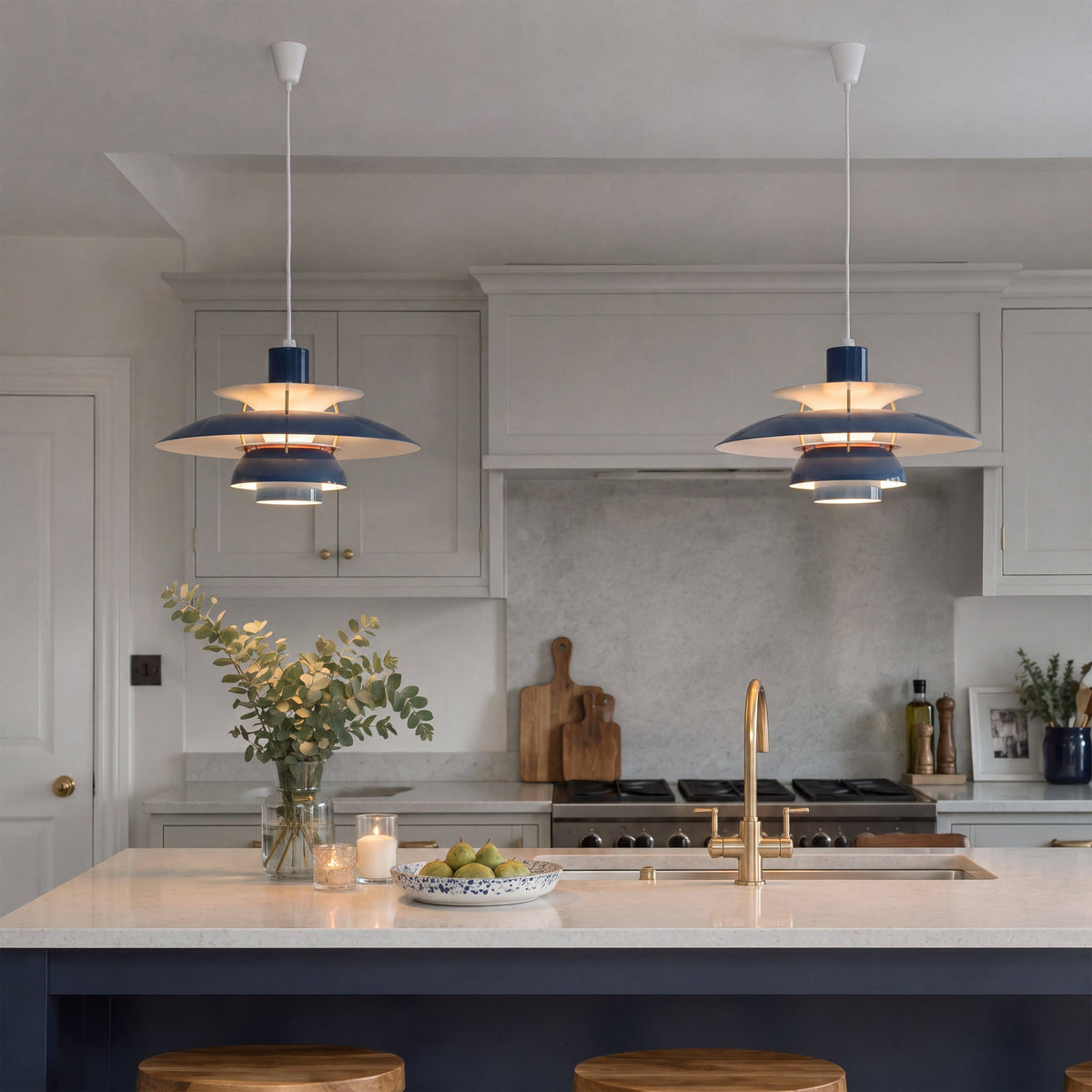 Blue Modern Minimalist Pendant Light