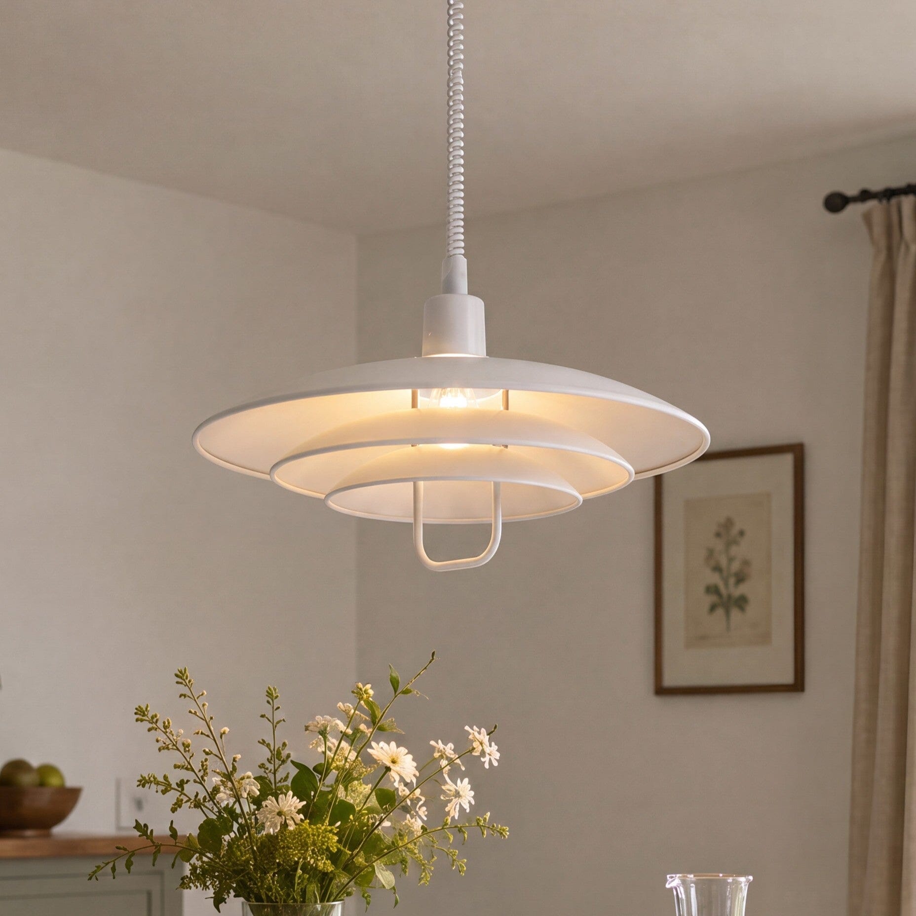 White Modern Minimalist Pendant Light