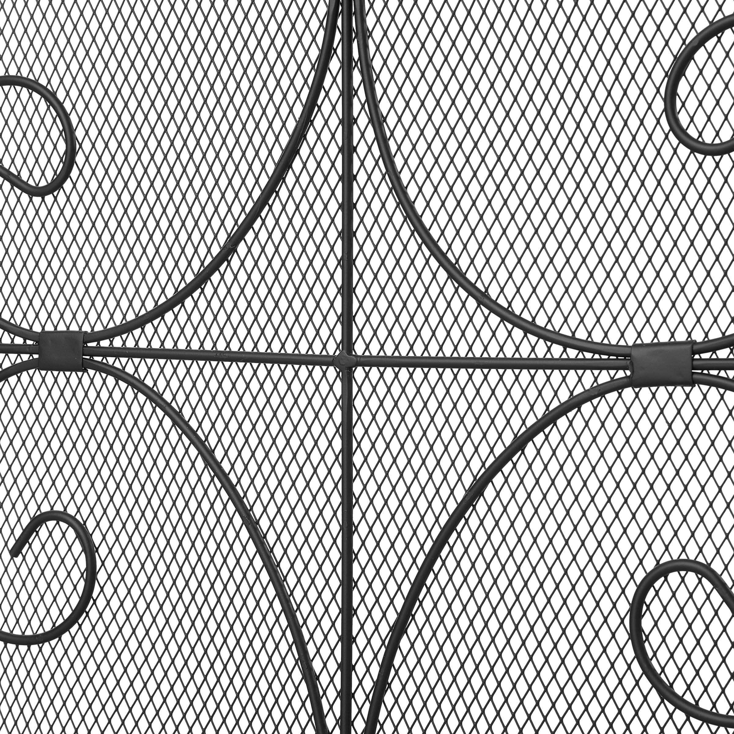 Smallbee Iron Fireplace Screen Black Powder-Coated – 90x32x78.8cm