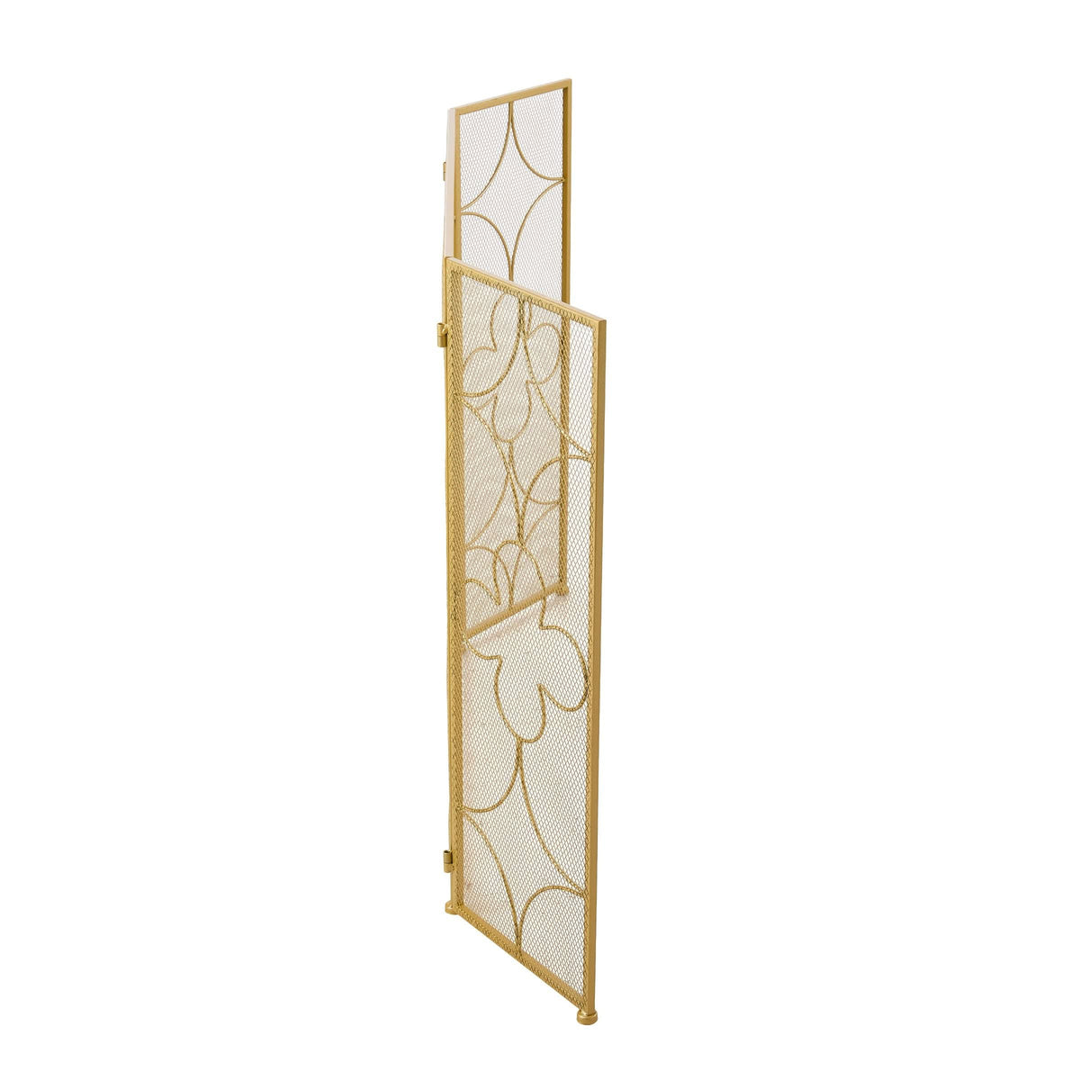Smallbee Iron Fireplace Screen Gold Powder-Coated – 122x2.3x77.5cm