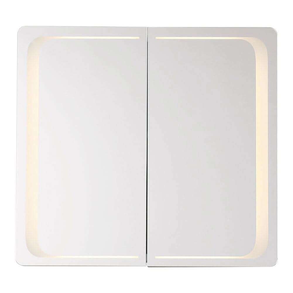 60cm H Double Door Anti-Fog Mirror Cabinet with Bluetooth and LED Light