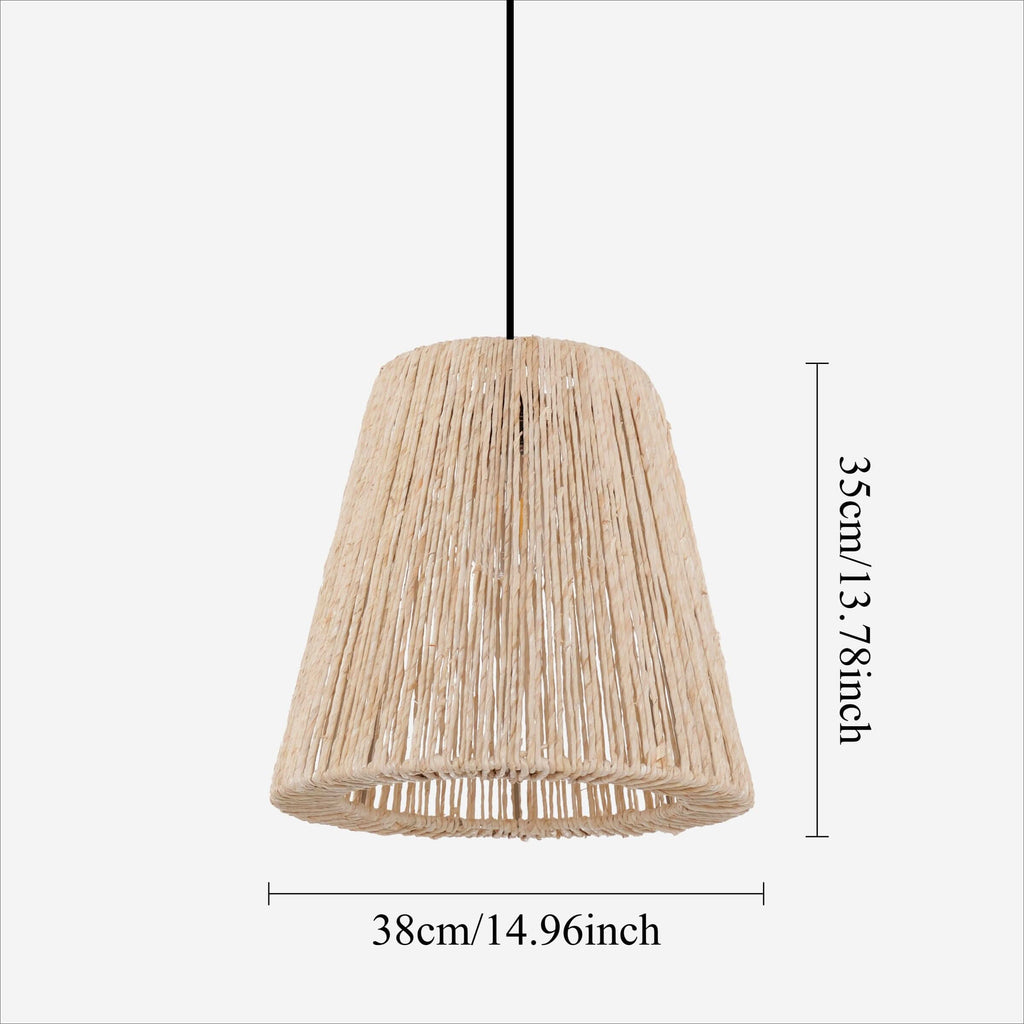 Lightsin Rustic Hemp Rope Woven Pendant Light for Cozy Interiors