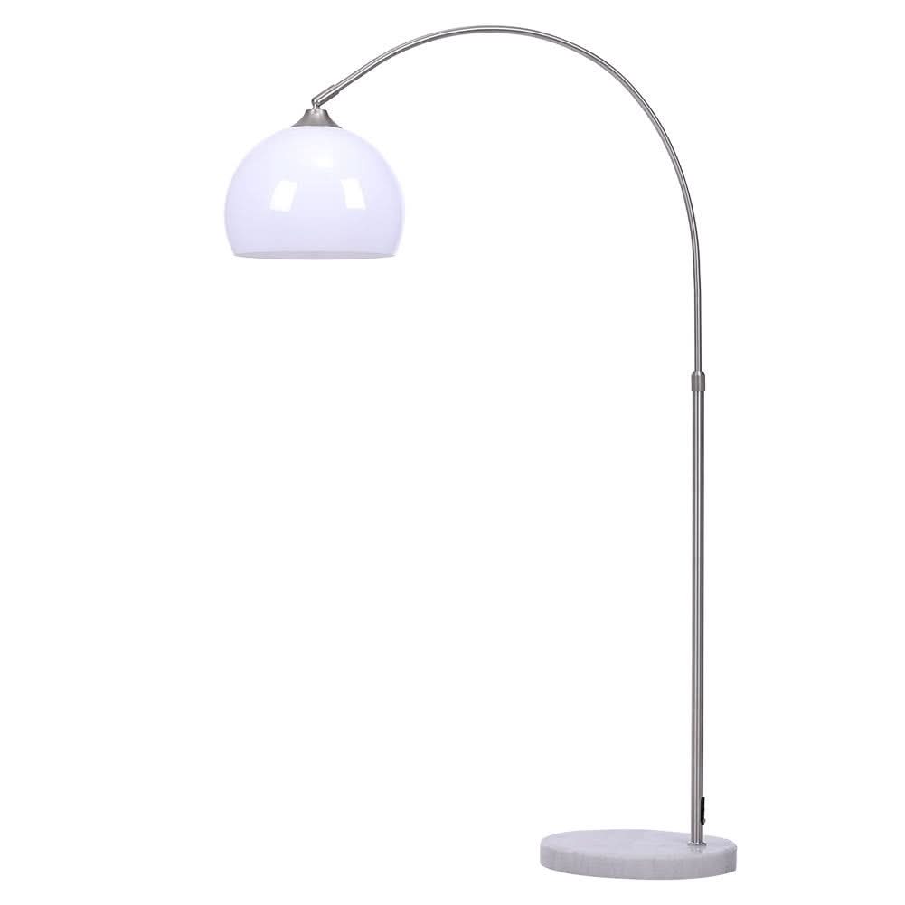 4ft-5ft Adjustable Arch LED Floor Lamp with Marble Base