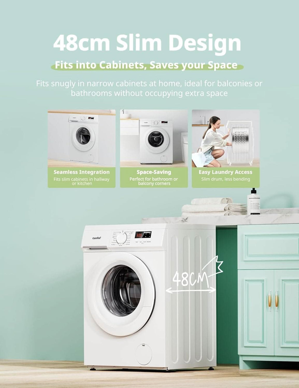 COMFEE Freestanding Washing Machine 6 / 7 KG Load White