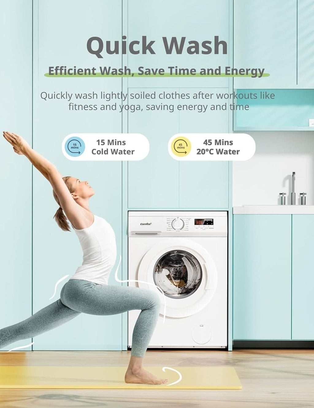 COMFEE Freestanding Washing Machine 6 / 7 KG Load White