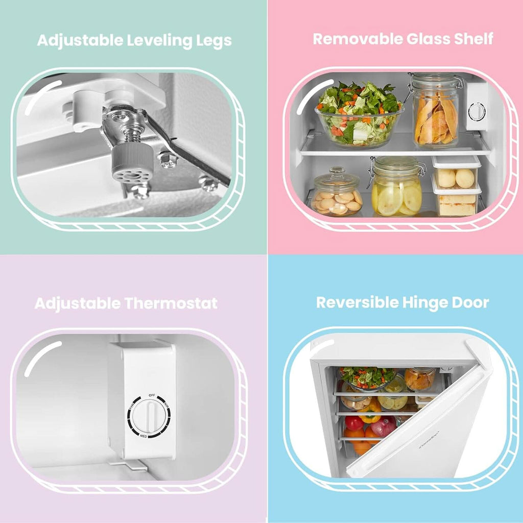 COMFEE 6L White Compact Countertop Dishwasher with LED Display and 6 Place Settings