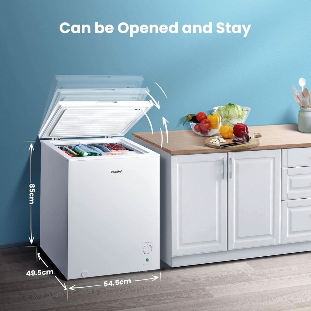 COMFEE White/Black 99L Freestanding Chest Freezer with Digital Temperature Control