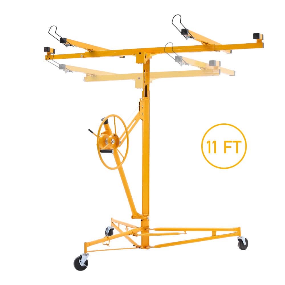 11/16ft Yellow/Red/Black/Blue Drywall Lifter with Rolling Casters Panel Hoist