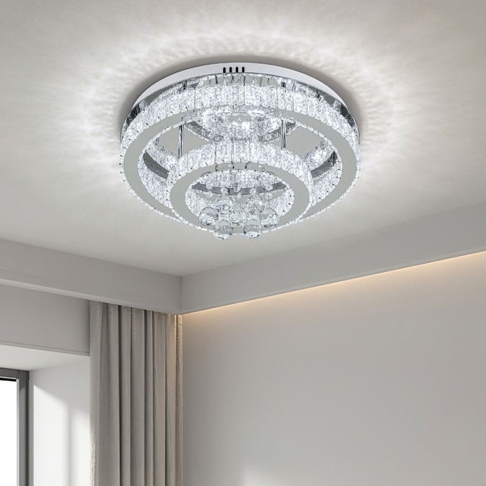 Double Tier Round Crystal Celling Light