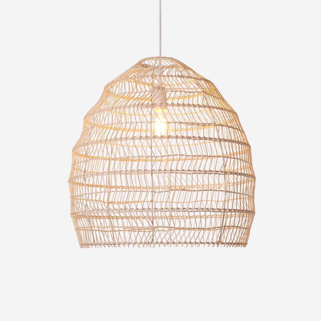 Cella-Lightsin Natural Rattan Pendant Light with Optional Woven Inner Sphere