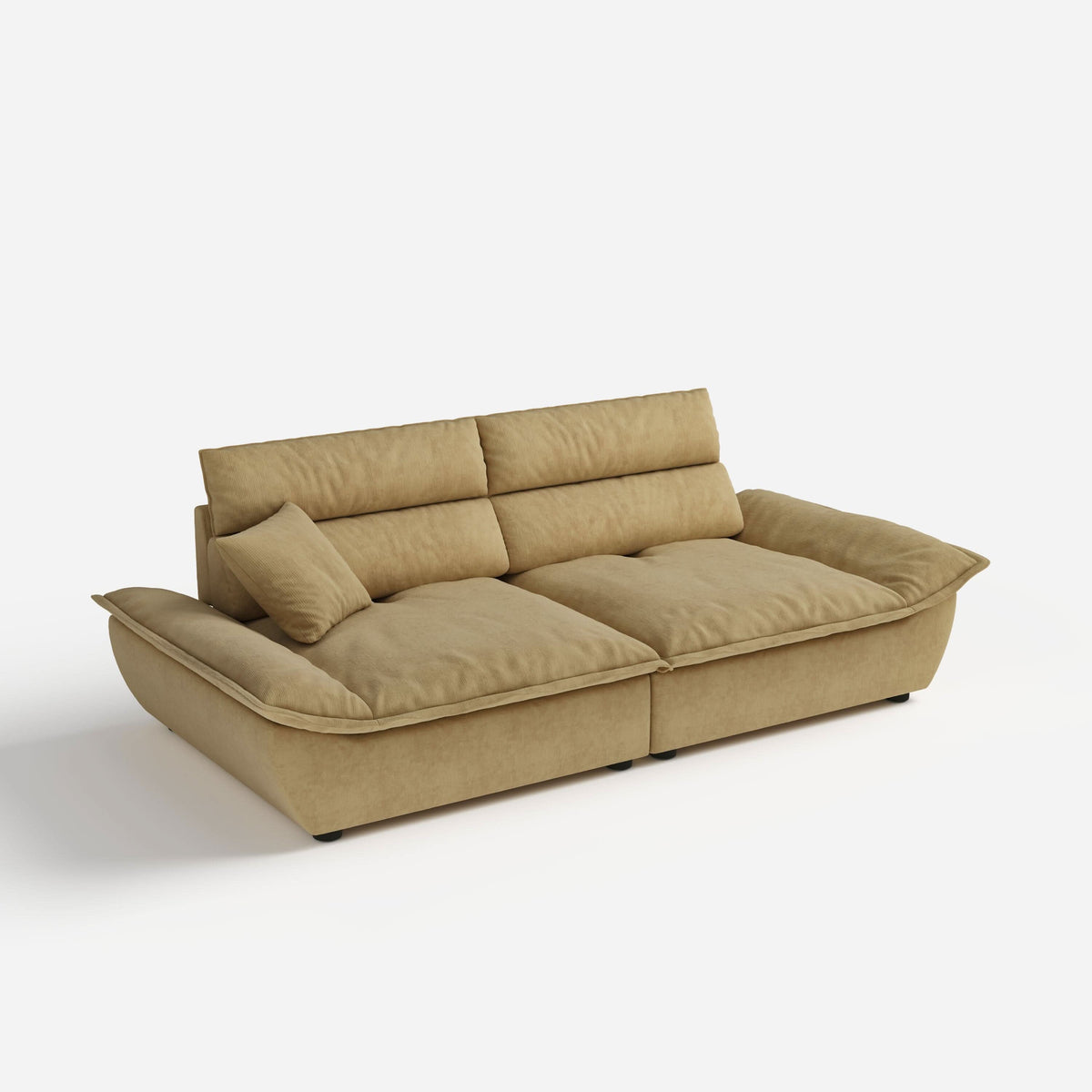 Cottonfy Adjustable Backrest Sailboat  Corduroy Sofa Green