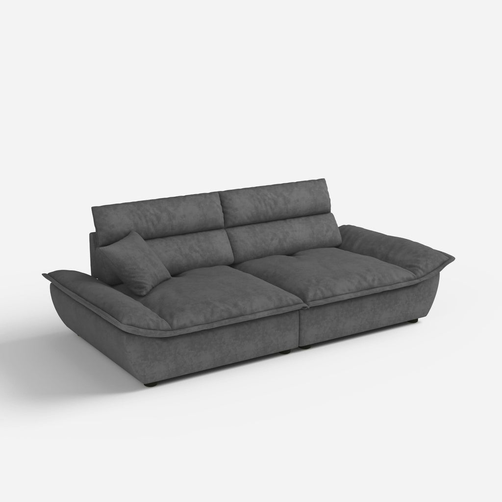 Cottonfy Adjustable Backrest Sailboat  Corduroy Sofa Green
