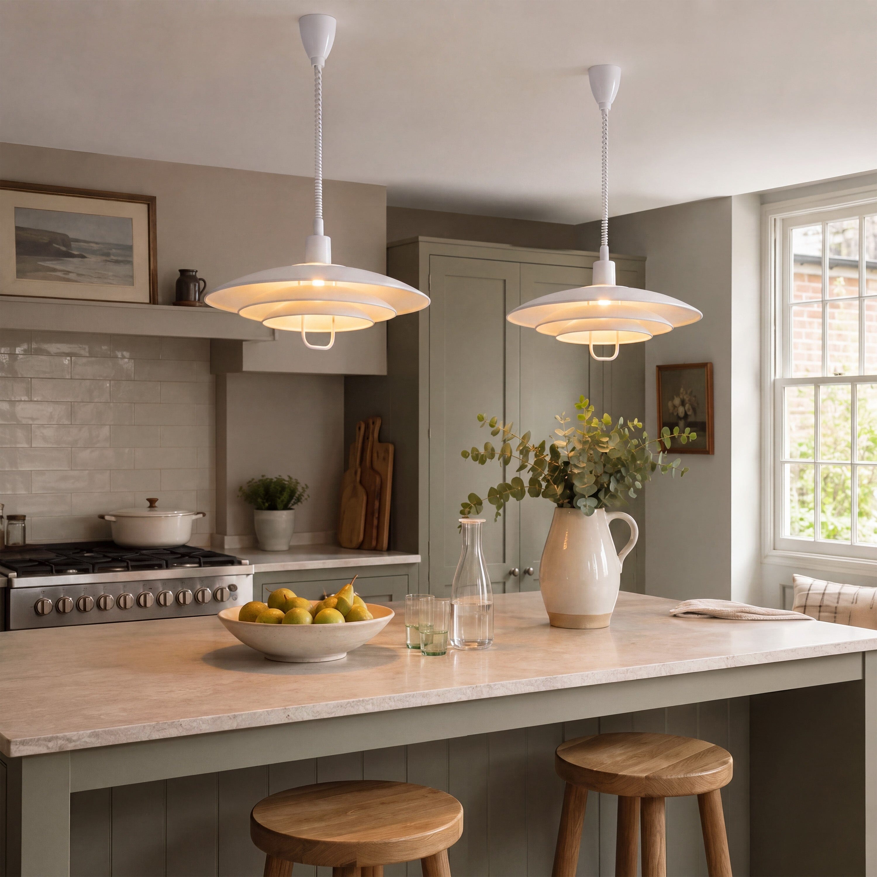 White Modern Minimalist Pendant Light